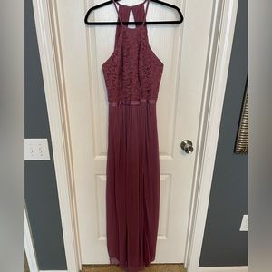 2018 Bridesmaid Dresses Open Back Lace
And Mesh Bridesmaid Dress F19608... mauve
